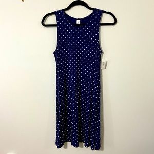 Old Navy loose fit polka dot Summer dress - Size Medium Navy Blue